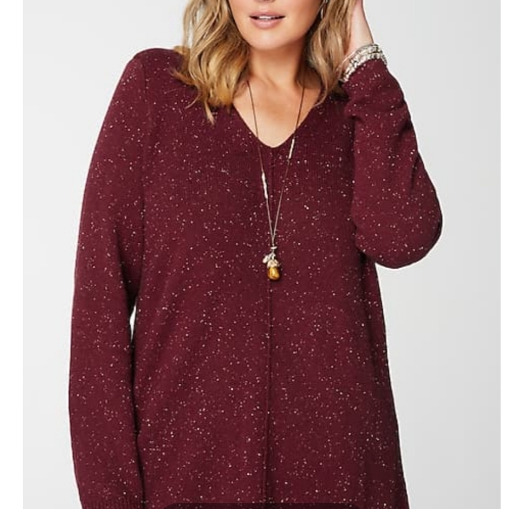 JJill Tweeded-Cotton Sweater Tunic  XL